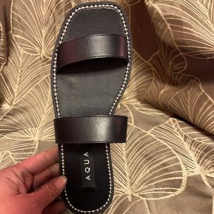 Aqua Woman’s Glow Slide Sandals , Black, size 9.5 , Brand new
